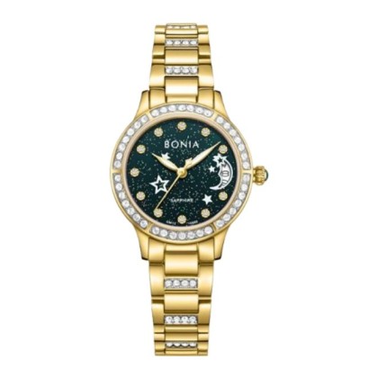 Bonia Elegance BNB10960-2297S Gold Color Stainless Steel Women Watch